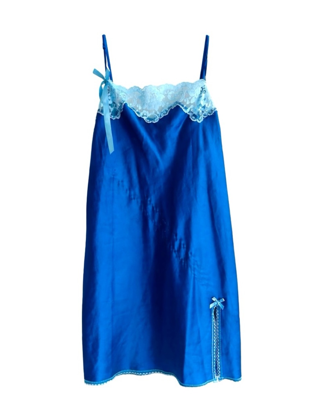 Y2K Victoria’s Secret Angels Blue Lacey Slip Dress